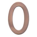 Perfectpatio Solid Cast Brass 5 in. Antique Copper Floating House Number 0 PE37617